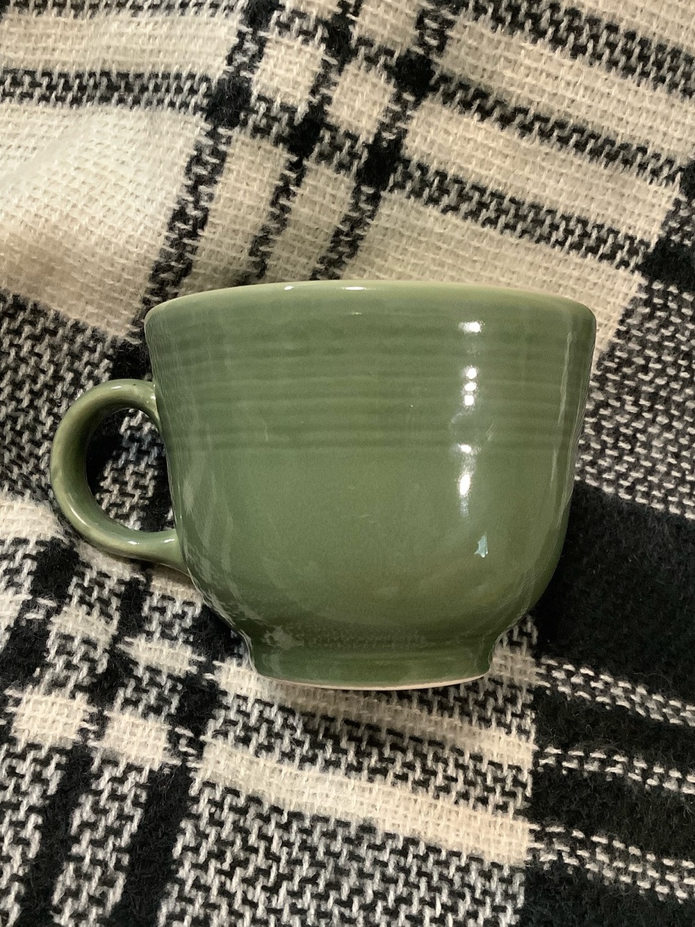 Fiestaware turf green or sage green teacup